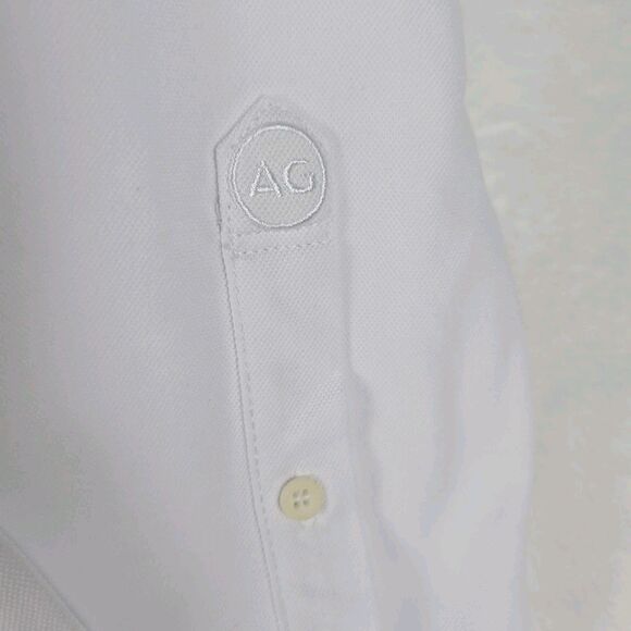 AG Green Label Men’s Oxford Button-Down Shirt White Size M Long Sleeve Casual - Picture 6 of 11
